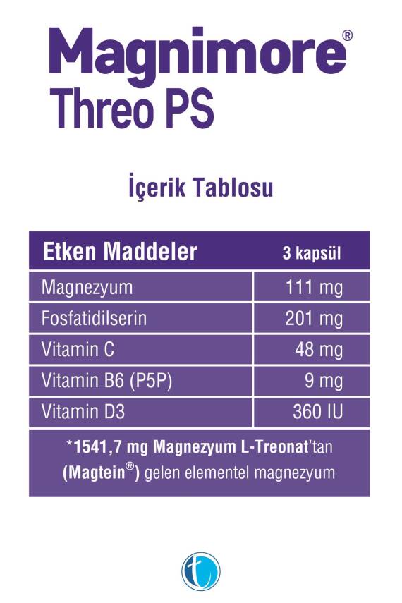 Magnimore Threo Ps Magnezyum 90 Bitkisel Kapsül L-treonat Fosfatidilserin - 3