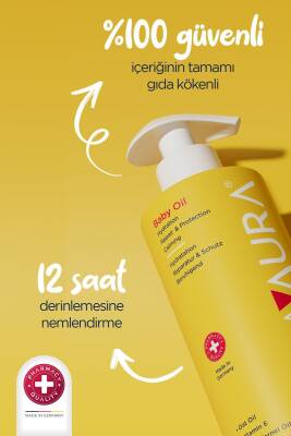 Mamaaura %100 Yenilebilir İçerikli Bebek Bakım Yağı - Baby Oil 200 ml - 2