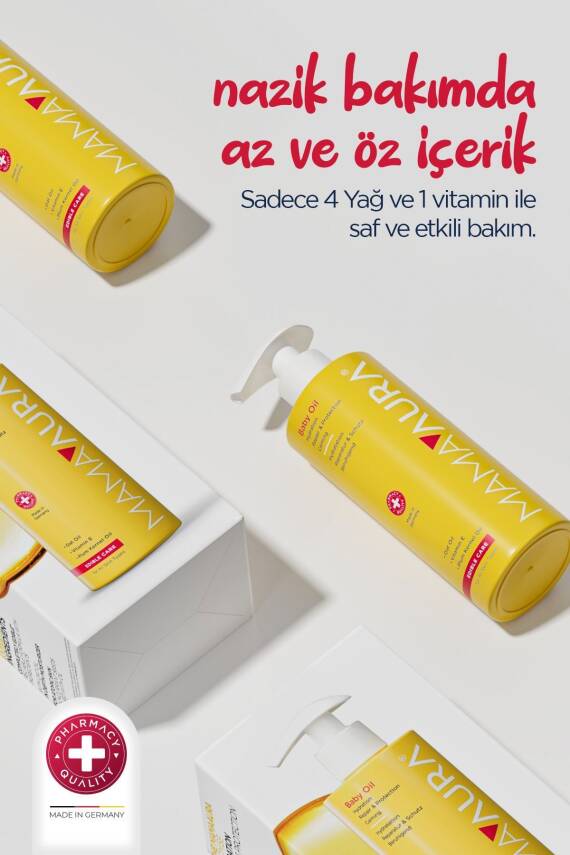 Mamaaura %100 Yenilebilir İçerikli Bebek Bakım Yağı - Baby Oil 200 ml - 5