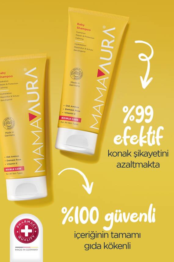 Mamaaura %100 Yenilebilir İçerikli Göz Yakmayan Bebek Şampuanı - Baby Shampoo 200 ml - 2