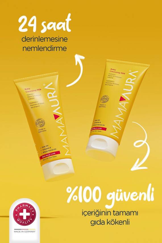 Mamaaura Temizleme Sütü %100 Yenilebilir Içerikli - Baby Cleansing Milk 200 ml - 2
