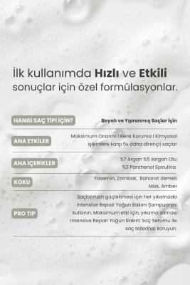 Matsu Boyalı Ve Hasar Görmüş Saçlar Için Yoğun Onarıcı Intensive Repair Saç Bakım Şampuanı 350 ml - 6