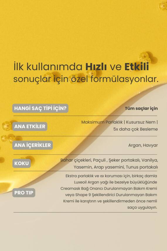 Matsu Mat Ve Cansız Saçlar Için Parlaklık, Nem Ve Yoğun Besleme Sağlayan Luxeoil Saç Bakım Yağı 50 ml - 4