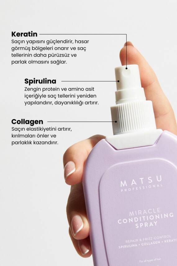 Matsu Onarım Ve Kabarıklık Karşıtı Etkili Miracle Kolay Tarama Spreyi 200 ml - 3