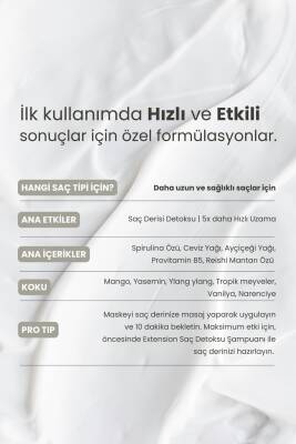 Matsu Yavaş Uzayan Saçlar Için Saç Derisini Güçlendiren Extension Hızlı Uzama Saç Bakım Maskesi 350 ml - 5