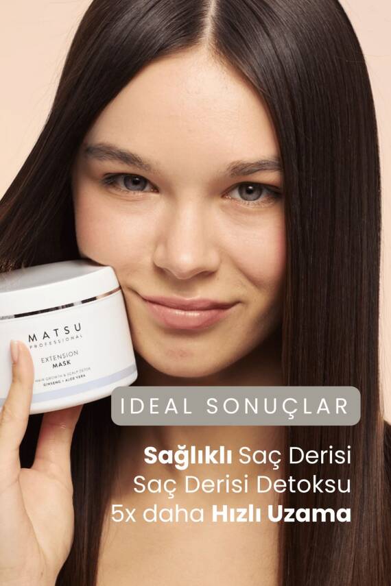 Matsu Yavaş Uzayan Saçlar Için Saç Derisini Güçlendiren Extension Hızlı Uzama Saç Bakım Maskesi 350 ml - 2