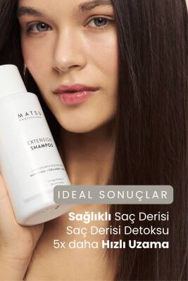 Matsu Yavaş Uzayan Saçlar Için Saç Derisini Güçlendiren Extension Hızlı Uzama Saç Bakım Şampuanı 350 ml - 2