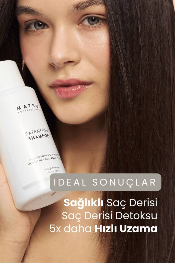 Matsu Yavaş Uzayan Saçlar Için Saç Derisini Güçlendiren Extension Hızlı Uzama Saç Bakım Şampuanı 350 ml - 2