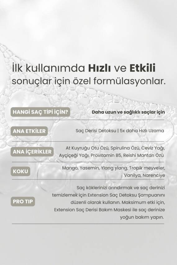 Matsu Yavaş Uzayan Saçlar Için Saç Derisini Güçlendiren Extension Hızlı Uzama Saç Bakım Şampuanı 350 ml - 5