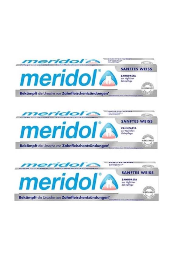 Meridol Gentle White Diş Macunu 75 ml 3 Adet - 1