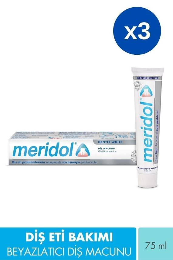 Meridol Gentle White Diş Macunu 75 ml 3 Adet - 2