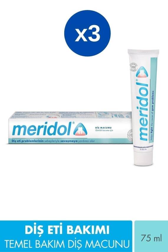 Meridol Hassas Diş Eti Bakımı Diş Macunu 75ml x 3 Adet - 2