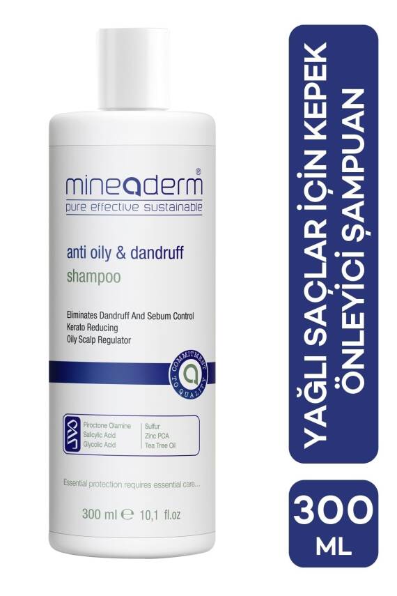 Mineaderm Anti Oily & Dandruff Shampoo Yağlanma ve Kepek Karşıtı Şampuanı - 1