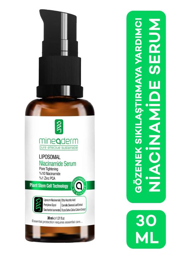 Mineaderm Gözenek Sıkılaştırmaya Yardımcı Niacinamide Serum/pore Tightening Liposom %10 Niacinamide Serum - 1
