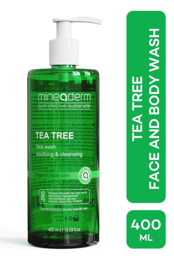 Mineaderm Tea Tree Face and Body Wash 400ml - 1