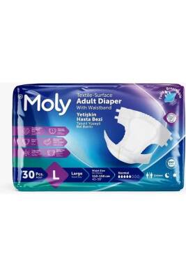 Moly Bel Bantlı Hasta Bezi Large 30'lu X 4 Adet - Moly