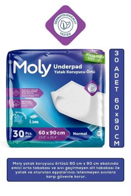 Moly Yatak Koruyucu Örtü 60x90cm 30'lu - 1