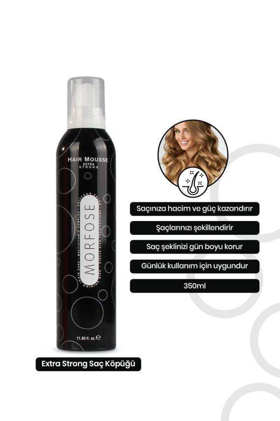Morfose Extra Strong Saç Köpüğü 350 ml - 2