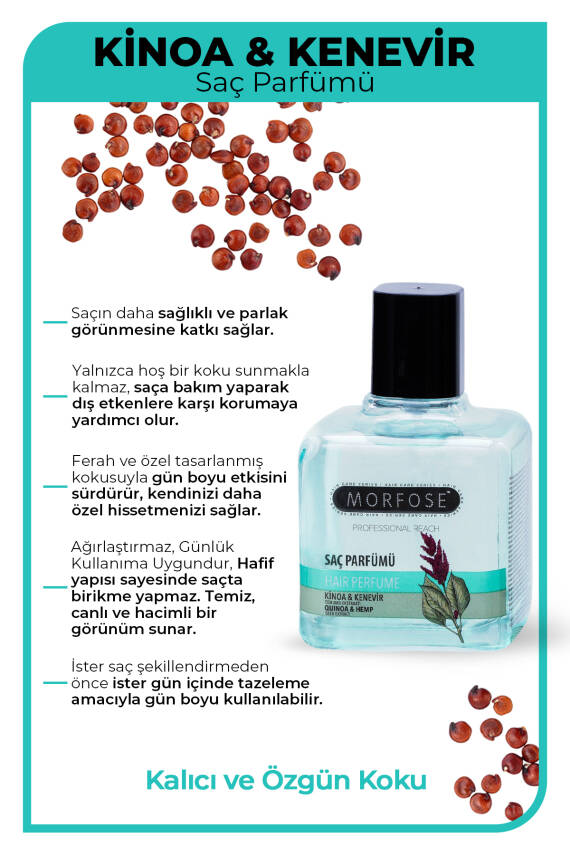 Morfose Kinoa ve Kenevir İçerikli Saç Parfümü 100 ml - 2