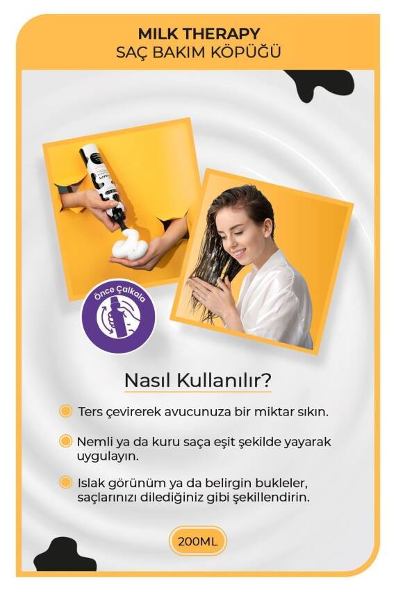 Morfose Milk Therapy Saç Köpüğü 200ml - 3