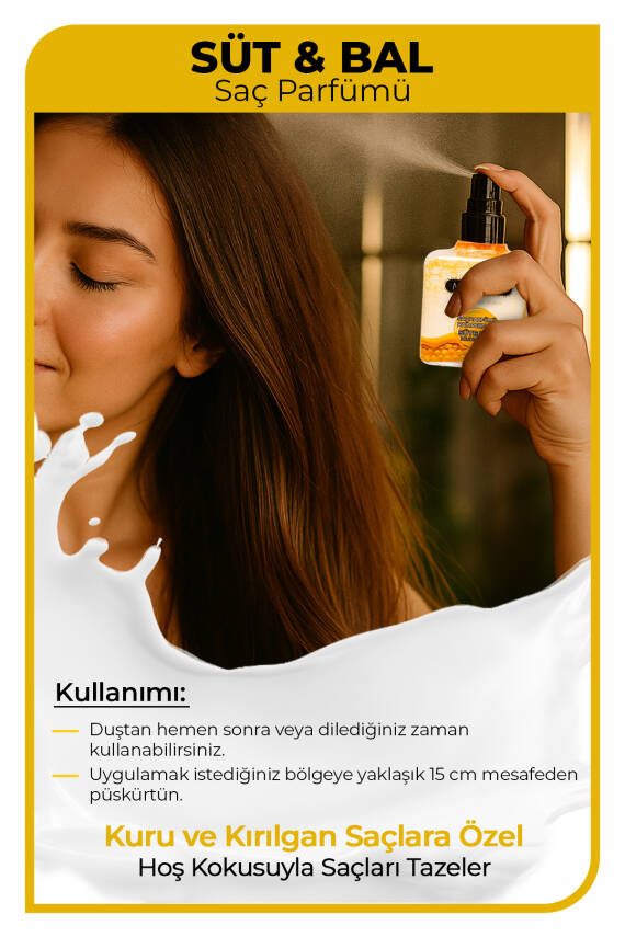 Morfose Süt & Bal İçerikli Saç Parfümü 100 ml - 3