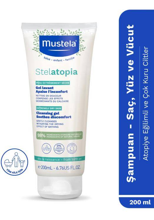 Mustela Stelatopia Çok Kuru Ciltler Için Şampuan 200 Ml - 1