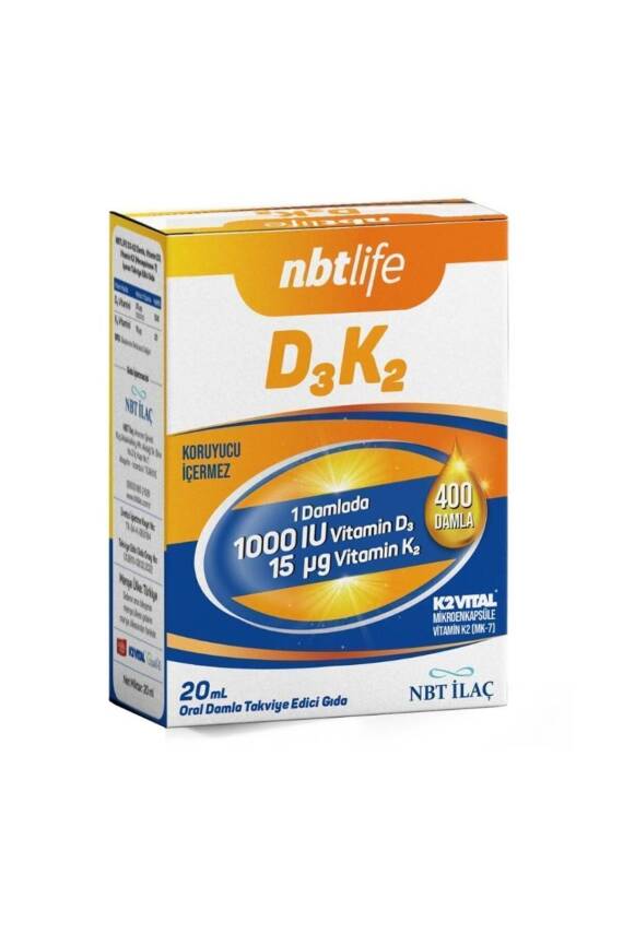Nbt Life D3k2 1000 Iu Damla 20 ml - 1