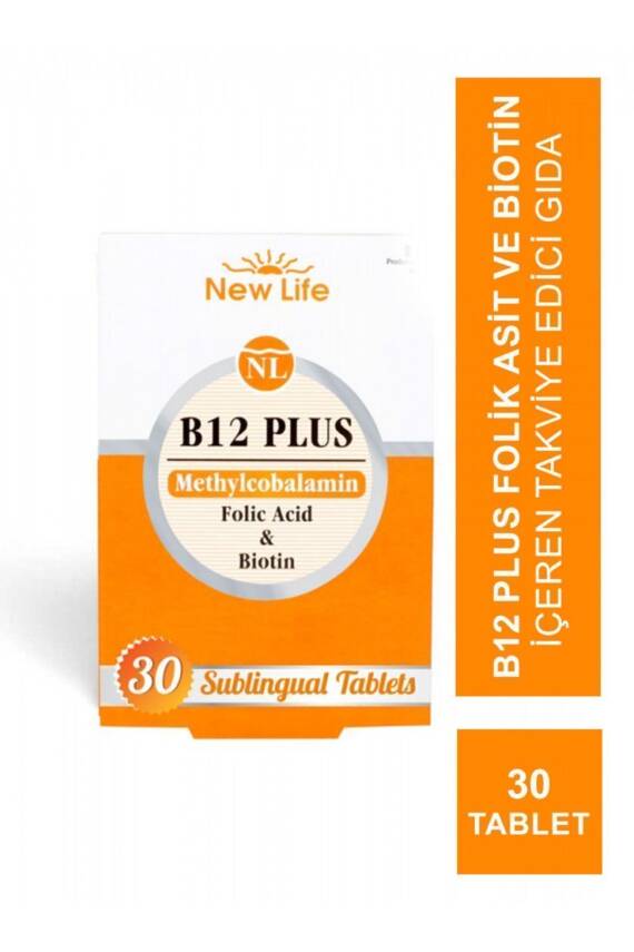 New Life B12 Plus 30 Dil Altı Tablet - 1