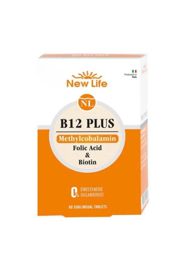 New Life B12 Plus 60 Dilaltı Tablet - Vişne - 1
