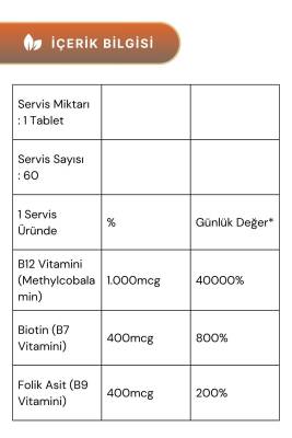 New Life B12 Plus Methylcobalamin 60 Dilaltı Tablet 2'li Paket - 3