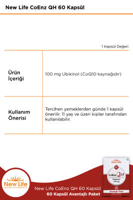 New Life CoEnz Qh Ubiquinol 60 Kapsül - 3