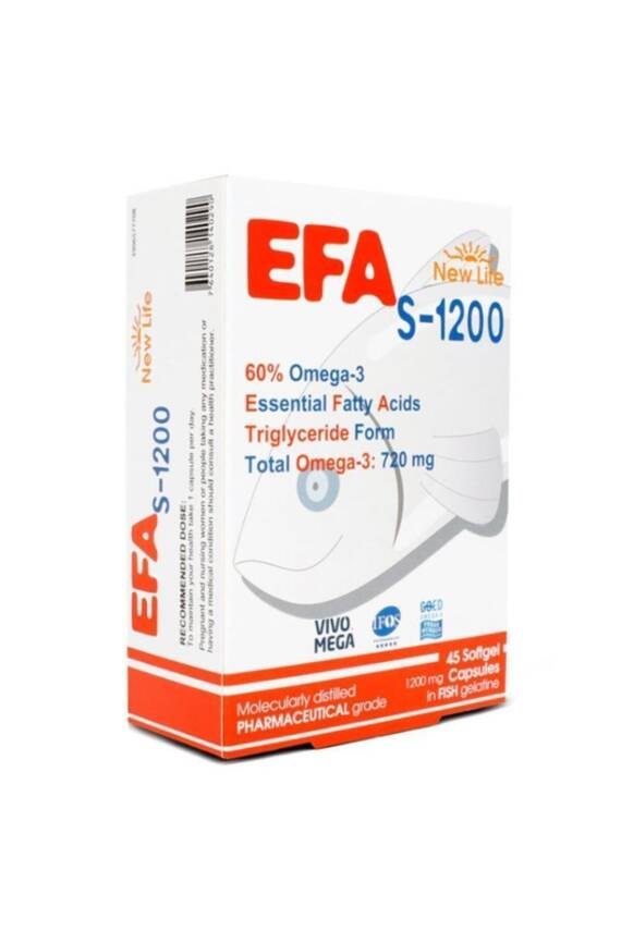 New Life Efa S-1200 Balık Yağı 45 Kapsül - 1