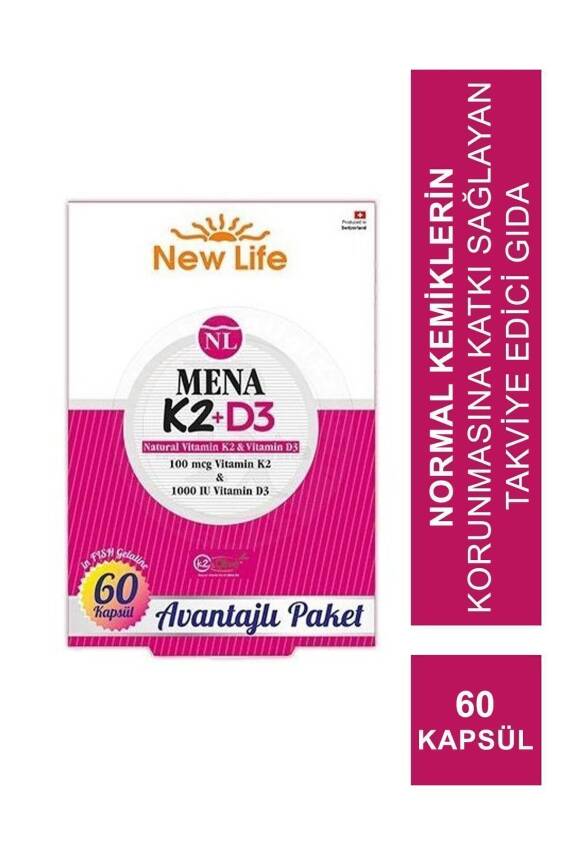 New Life Mena K2 D3 Vitamini 60 Kapsül - 1