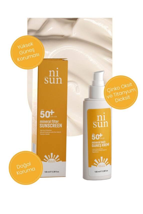 Nisun Mineral Güneş Kremi SPF50 / Uva & Uvb 100 ml - 3