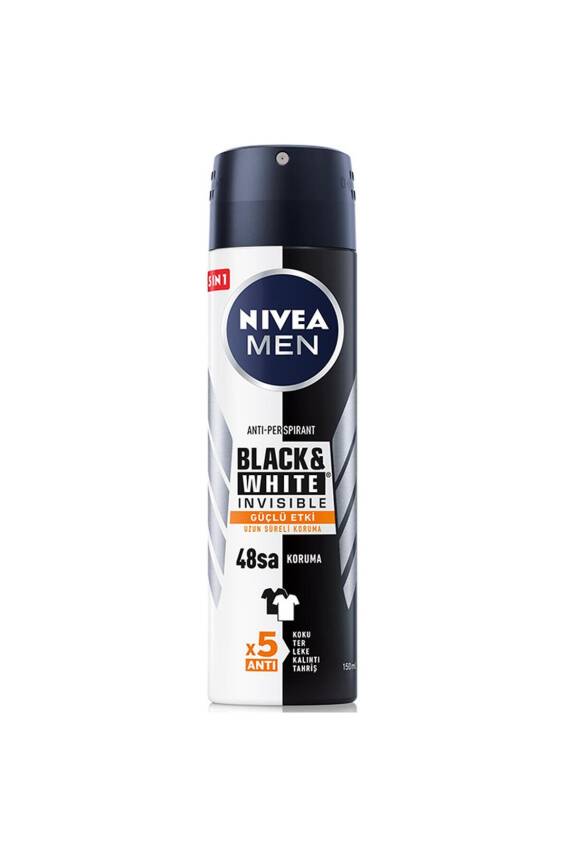 Nivea Black White Invisible Güçlü Etki Erkek Deodorant 150ml - 1