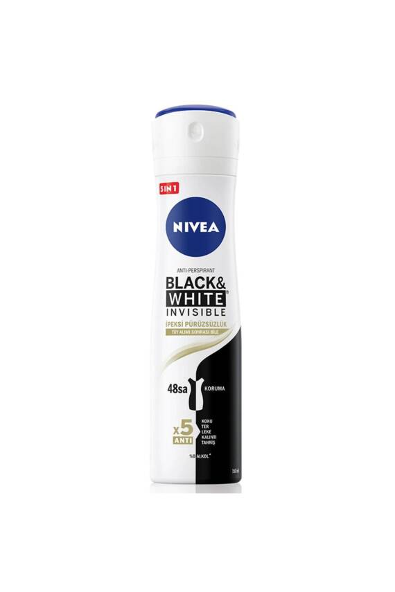 Nivea Black White Invisible İpeksi Pürüzsüzlük Kadın Deodorant 150 ml - 1