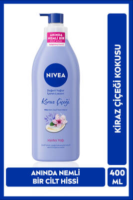 Nivea Değerli Yağlar Içeren Nemlendirici Vücut Losyonu 400ml, Kiraz Çiçeği, Jojoba Yağı, Kuru Cilt Tipleri - NIVEA