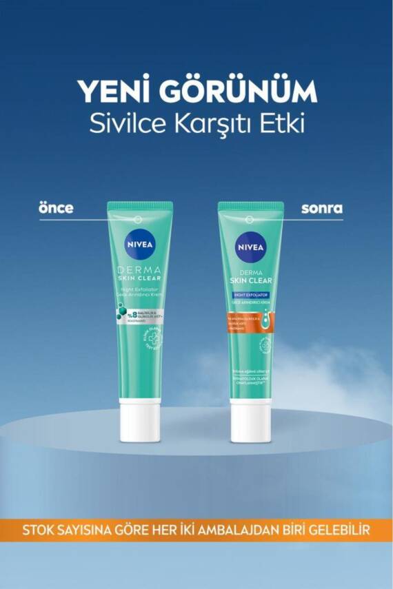Nivea Derma Skin Clear Exfoliator Gece Arındırıcı Krem 40ml, Karşıtı, Niasinamid, Karma Ciltler - 2