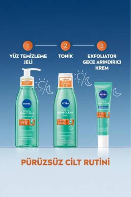 Nivea Derma Skin Clear Exfoliator Gece Arındırıcı Krem 40ml, Karşıtı, Niasinamid, Karma Ciltler - 5