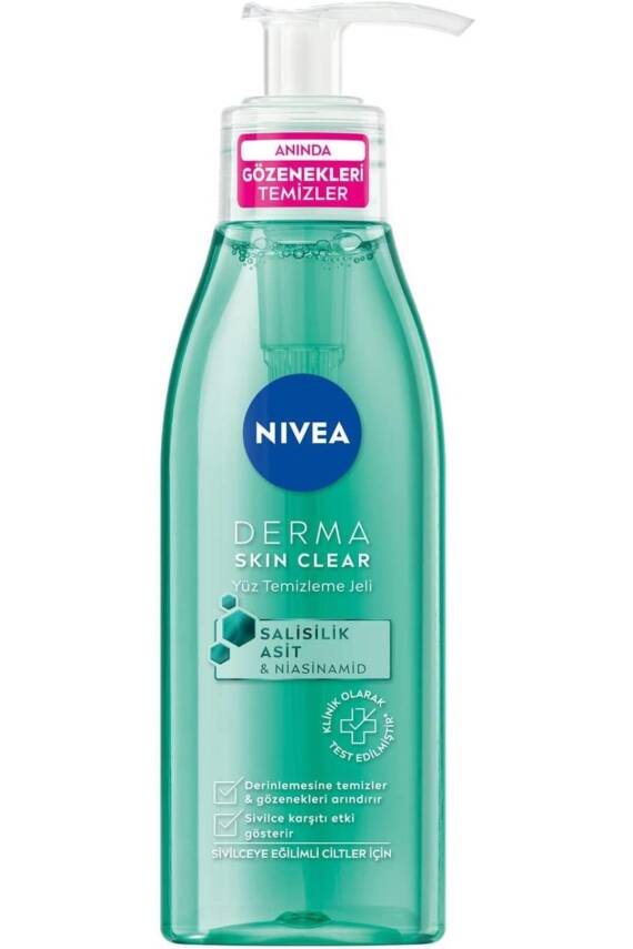 Nivea Derma Skin Clear Yüz Temizleme Jeli 150 ml - 1