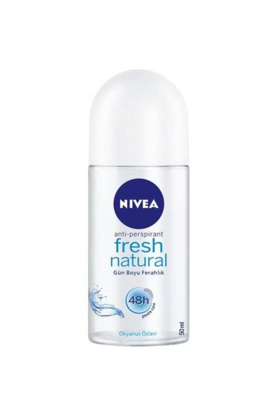Nivea Kadın Roll-on Deodorant Fresh Natural 50ml, 72 Saat Anti-Perspirant Ter Koruması, Alkolsüz - 1