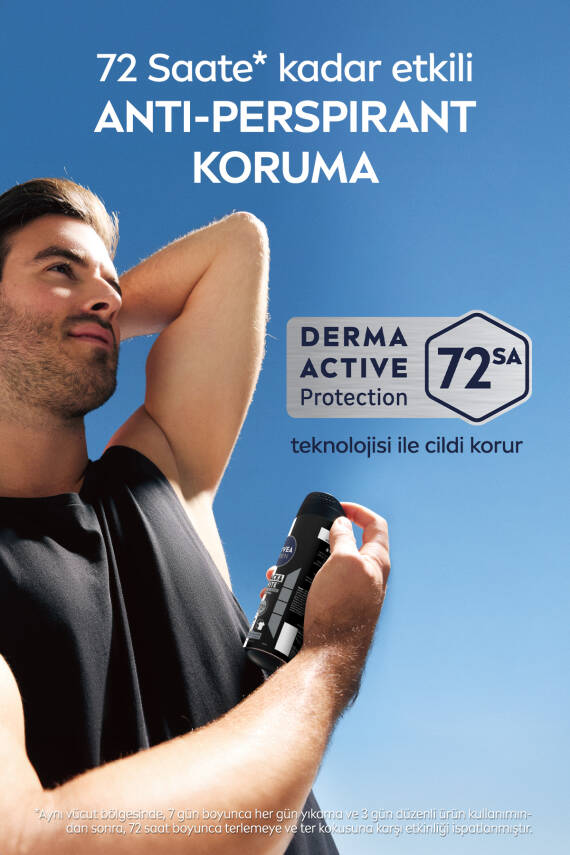 Nivea MEN Erkek Sprey Deodorant Black&white Invisible Fresh 150ml, 72 Saat Anti-Perspirant Ter Koruması - 4