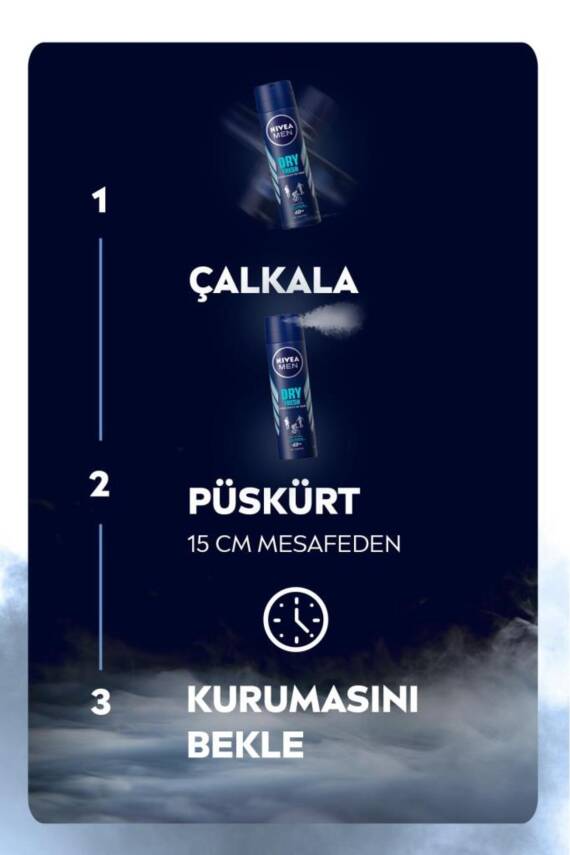 Nivea Men Erkek Sprey Deodorant Dry Fresh 150ml, 72 Saat Anti-perspirant Koruma, Ekstra Kuruluk - 2