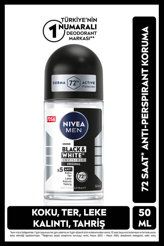 Nivea Men Invisible Black White Power Roll On 50ml - 1