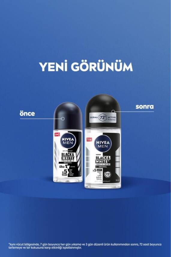 Nivea Men Invisible Black White Power Roll On 50ml - 2