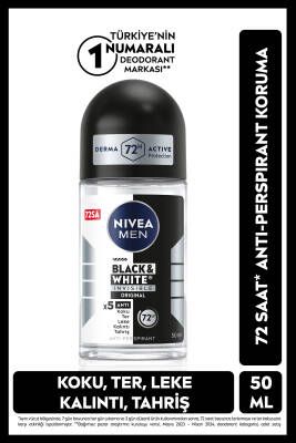 Nivea Men Invisible Black White Power Roll On 50ml - NIVEA