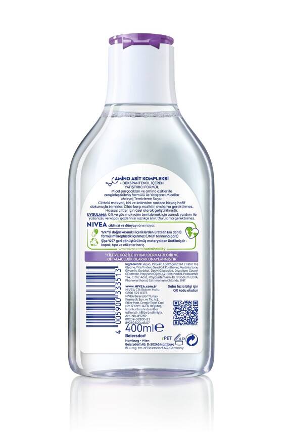 Nivea Yatıştırıcı Micellar Makyaj Temizleme Suyu 400 ml - 2
