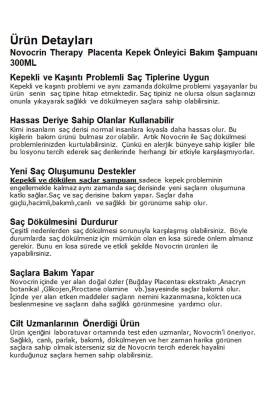 Novocrin Placenta Kepekli Ve Dökülen Saçlar Için Şampuan 300 ml - 3