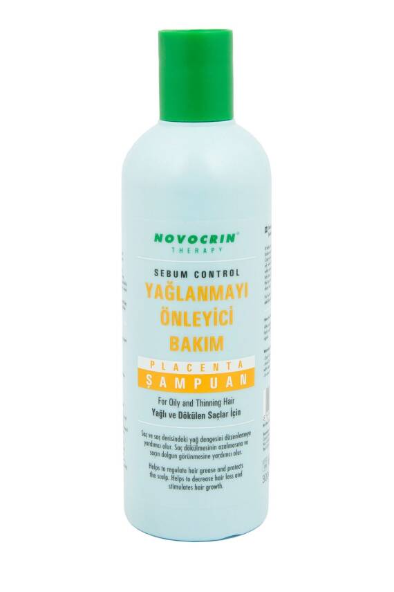 Novocrin Placenta Yağlı Ve Dökülen Saçlar Bakım Şampuanı 300ml - 1