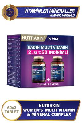 Nutraxin 2'li Multivitamin Kadın, Multivitamin & Mineral Complex - Nutraxin